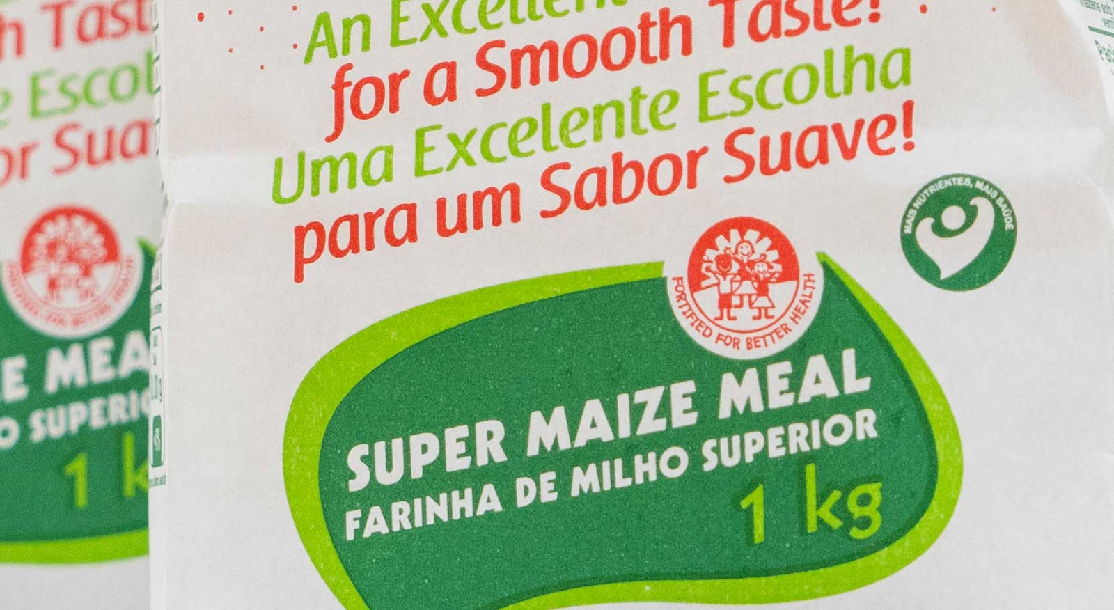 Fortified logo on 1kg maize meal