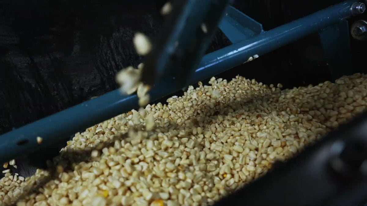 Maize and water mixing in the Roff 70-litre horizontal batch mixer