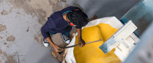 Mill worker C80 grits mill