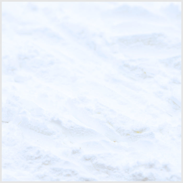 Close-up of freshly milled cassava flour