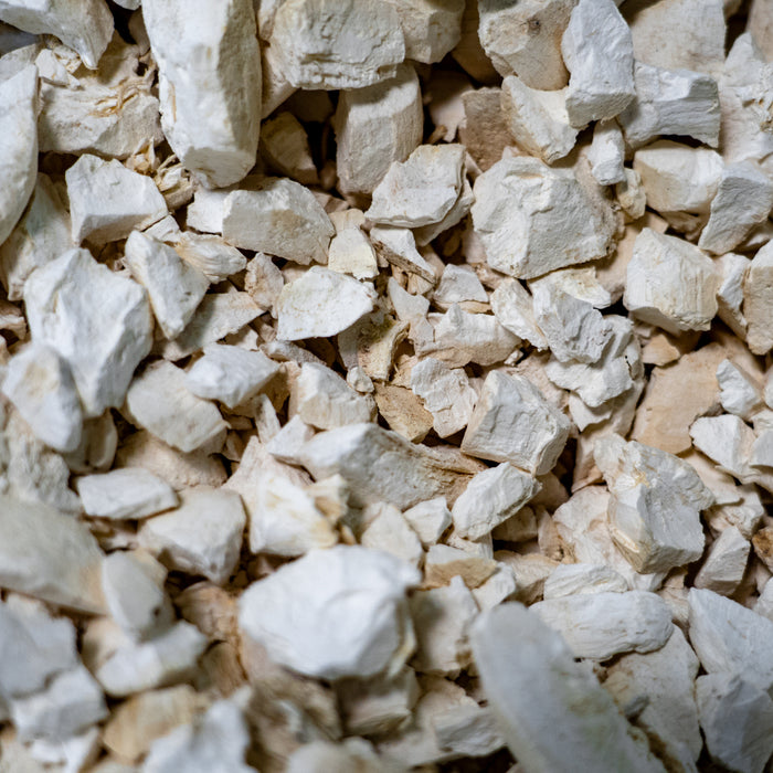 Crushed cassava roots