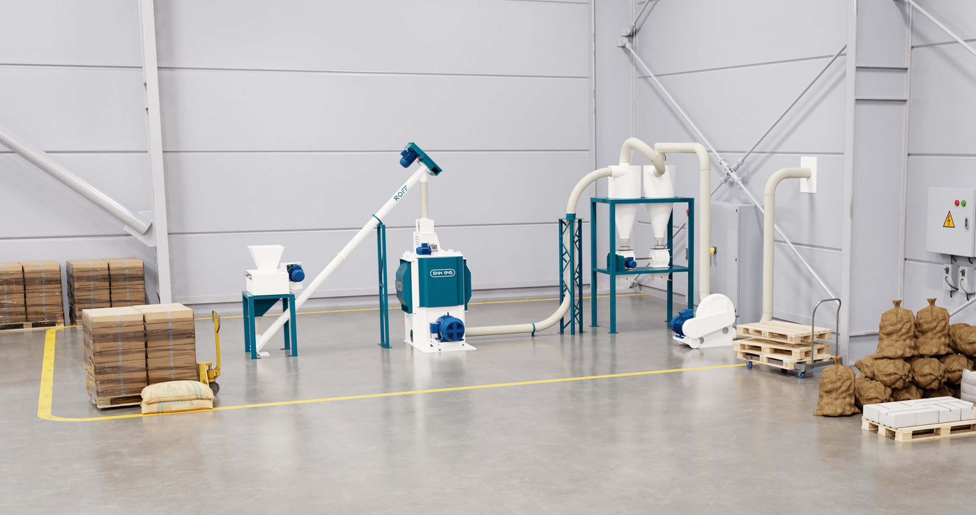 Cassava plant in warehouse