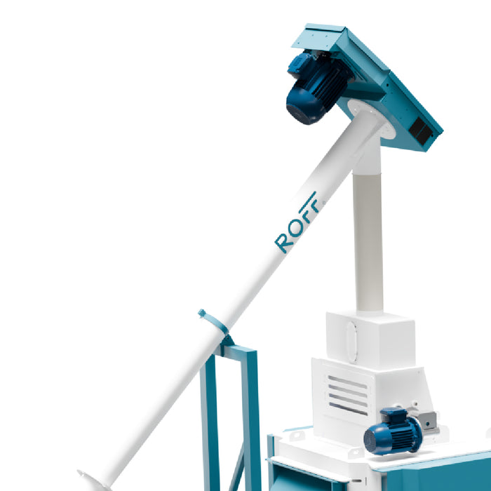 Screw conveyor in the Roff Cassava Mill