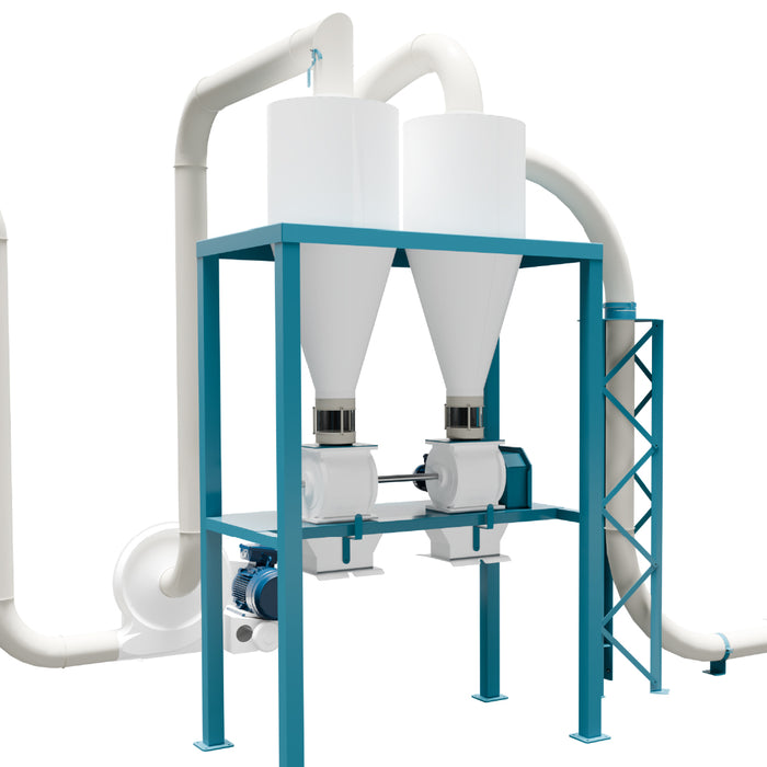 Dual cyclones in the Roff cassava mill system