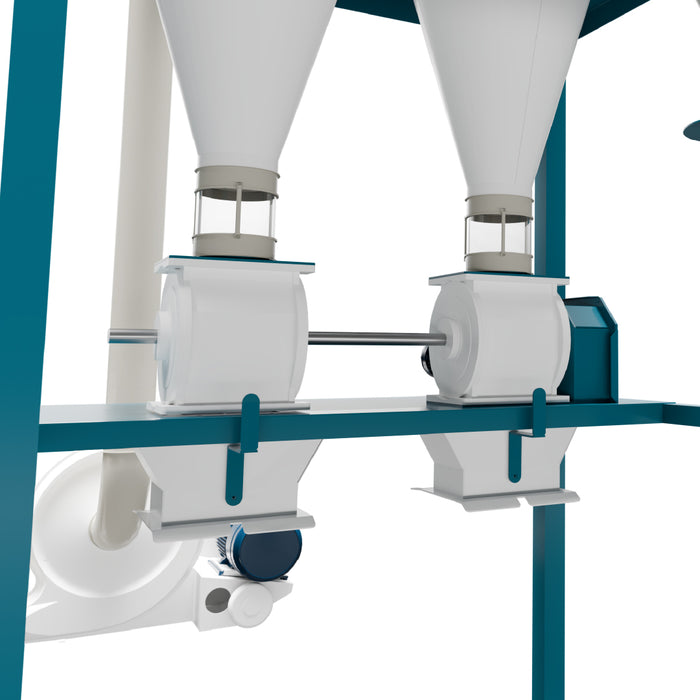 Bagging point on cassava mill