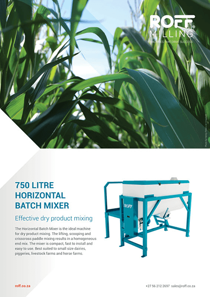 Roff 750 litre mixer brochure cover