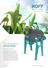 Roff 70L horizontal batch mixer brochure cover