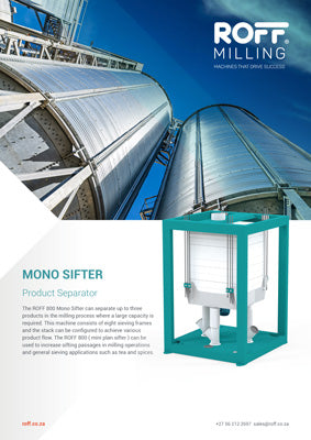 Roff 800 Mono Sifter brochure cover