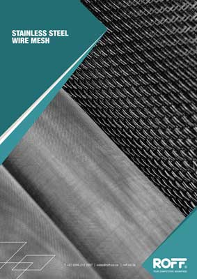 Roff Woven Stainless Steel wire mesh brochure cover