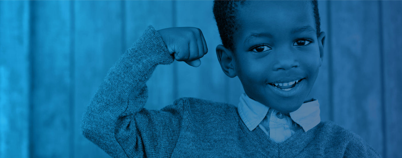 Young school student in Africa