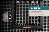 #14 Mesh | 304 Stainless Steel | 1534 Micron / 1.534mm Aperture (Hole Size) | 14 Mesh Wires per Inch | 0.28mm Wire Diameter | 1m x 1.32m