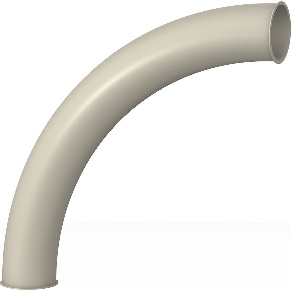 Bends R=5D - long radius - 90 degree | 175 diameter |3mm | Powder coated