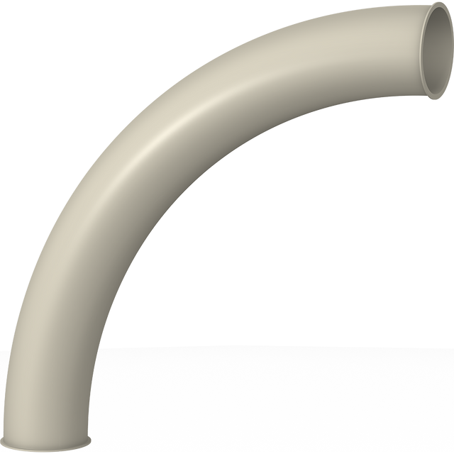 Bends R=5D - long radius - 90 degree | 150 diameter |3mm | Powder coated 