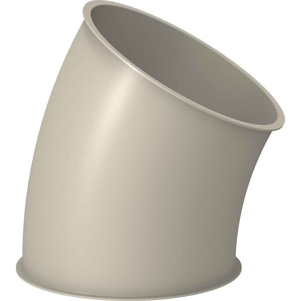 Bends R=2D - 30 degree | 100,120,150,175 diameter | 1mm thick | Powder coated