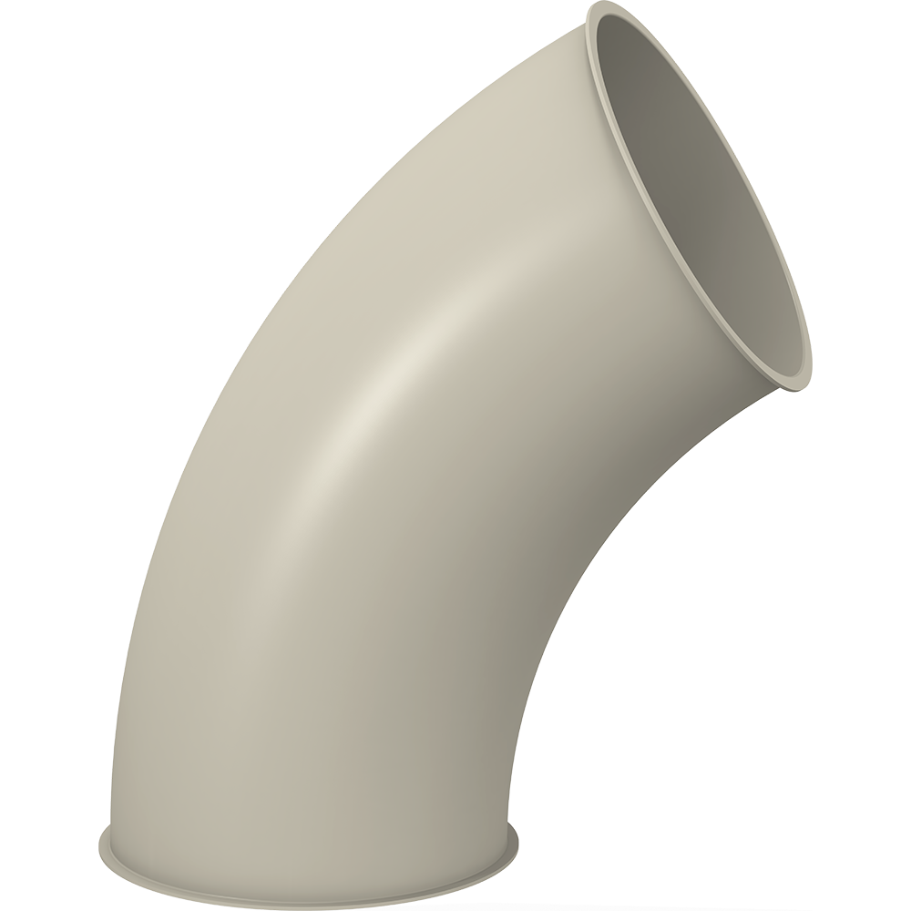 Bends R=2D - 60 degree | 200 diameter | 1.5mm thick | Powder coated