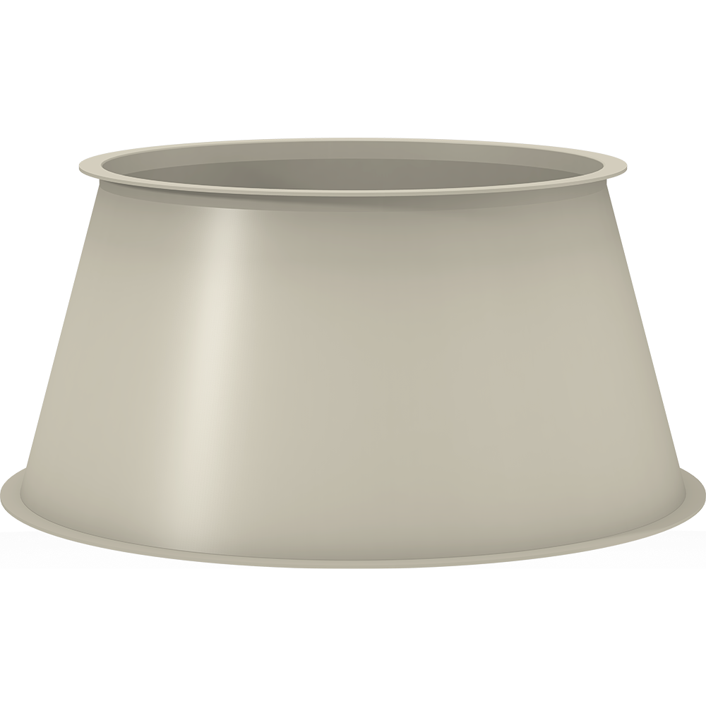 Cone pieces | 100-200 diameter | 1.5mm thick | Powder coated