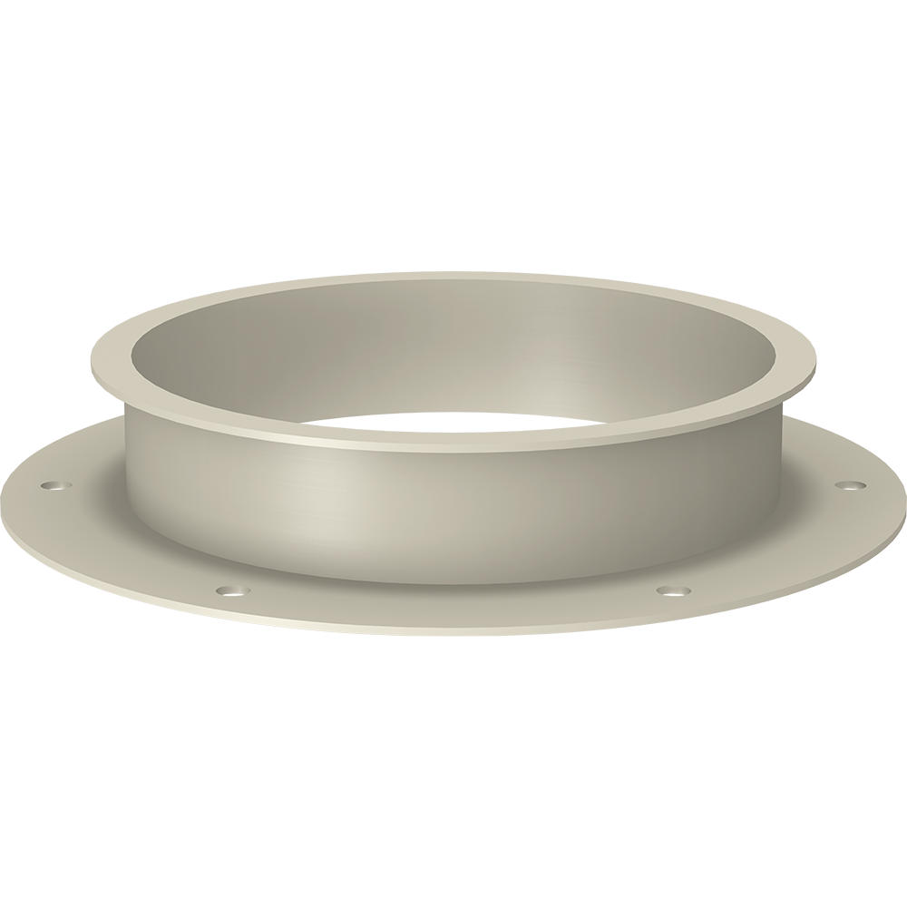 Connecting flange | 150 diameter | 1.5mm thick | Powder coated