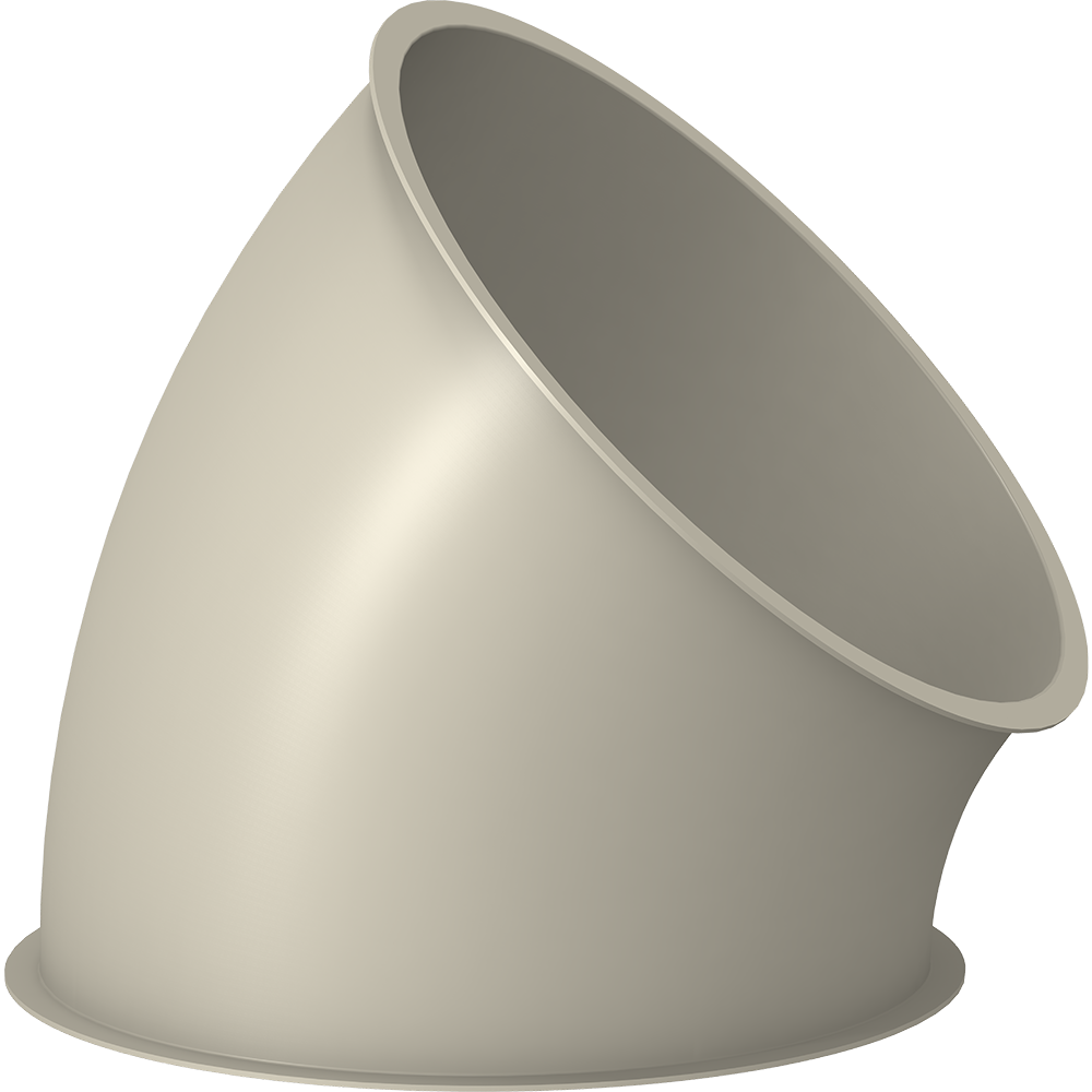 Segments 45 degree | 120 diameter | 1mm thick | Powder coated