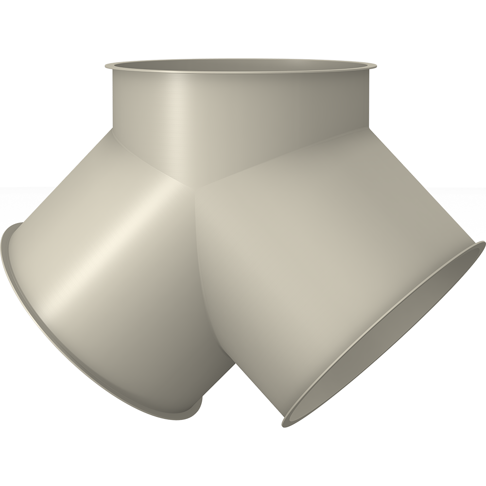 Symmetrical forks 90 degree | 120 diameter | 1.5mm thick | Powder coated