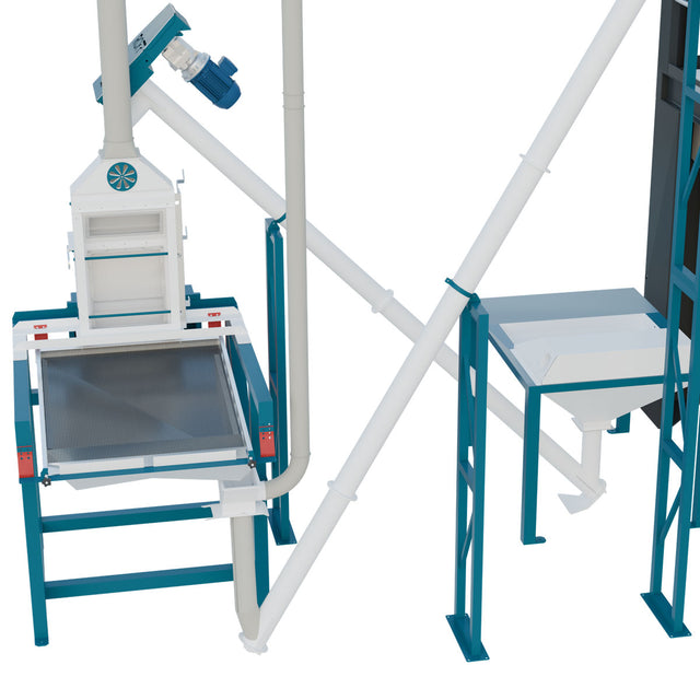Roff C6 grain cleaner with aspiration at mill intake.