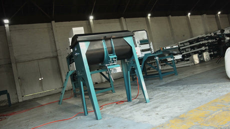 Roff 70-litre horizontal batch mixer in the Roff factory in Kroonstad