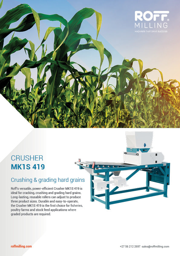 Crusher MK1S 419 | Grain and Malt Mill | 1000kg/hr – Roff Milling Crusher MK1S 419 | Grain and Malt Mill | 1000kg/hr – Roff Milling