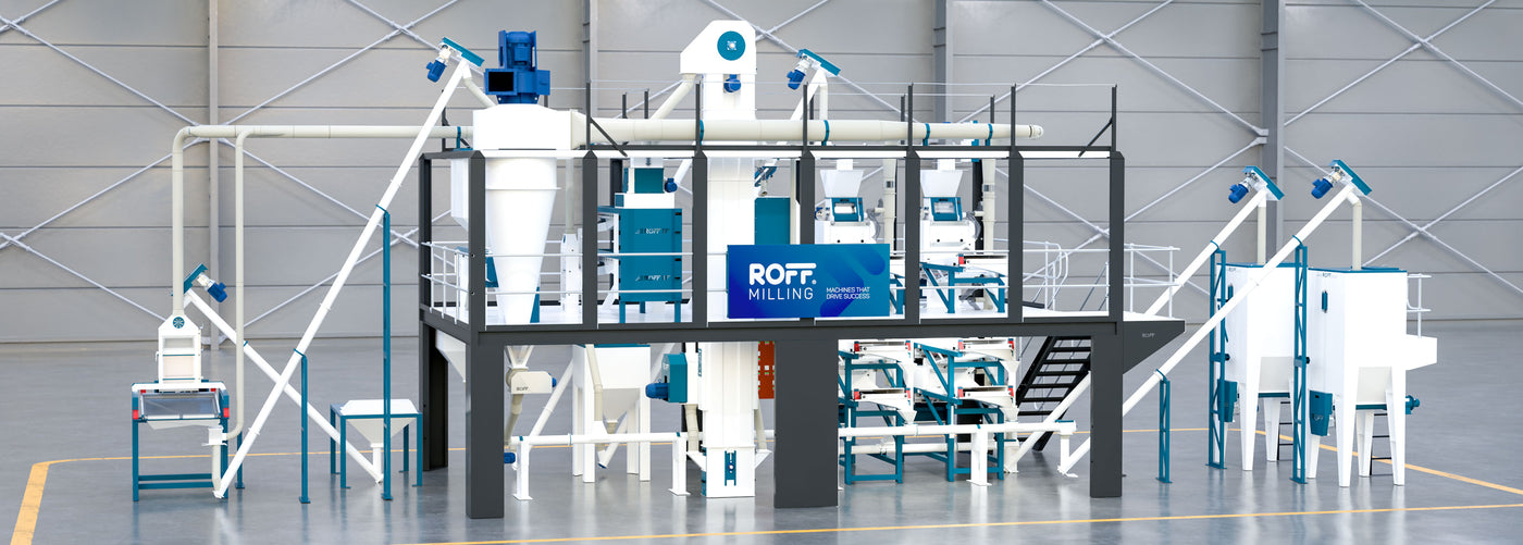 Roff R40 maize mill in warehouse rendering