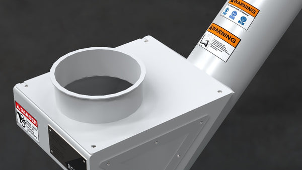 Screw conveyor, inlet cover, 150ø