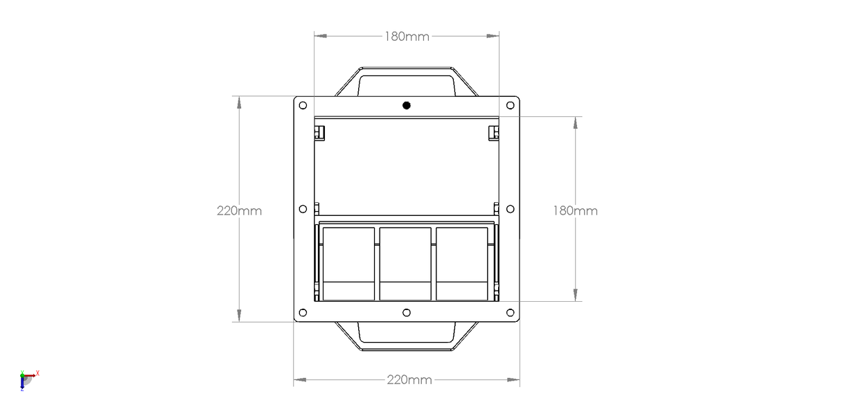 Top View - Roff Double Magnet Dimensions