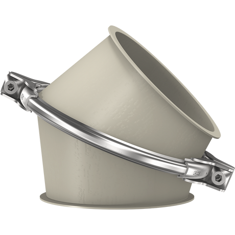 Type_Adjustable elbows from 0 to 45 degree | 120 diameter | 1.5mm thick | Powder coated with EPDM Seal