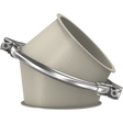 Type_Adjustable elbows from 0 to 45 degree | 200 diameter | 1.5mm thick | Powder coated with EPDM Seal