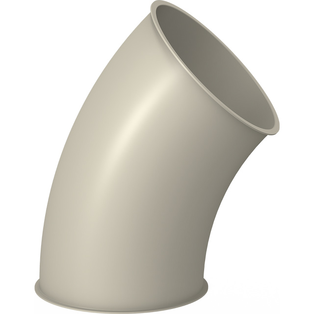 Bends R=2D - 45 degree | 100 diameter | 1mm thick | Powder coated 