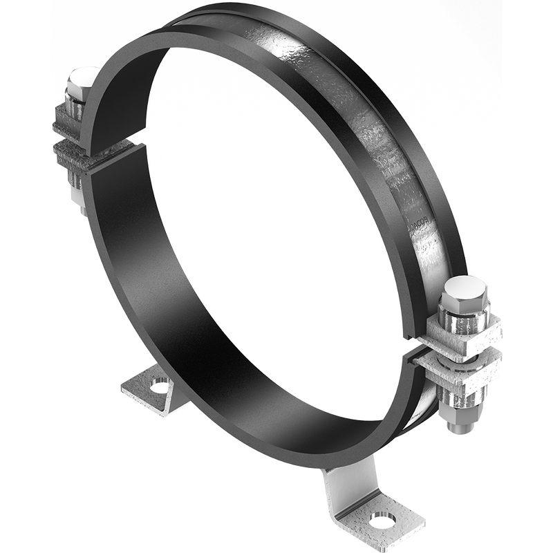Pipe clamps for wall mounting | 150 diameter | Galvanized